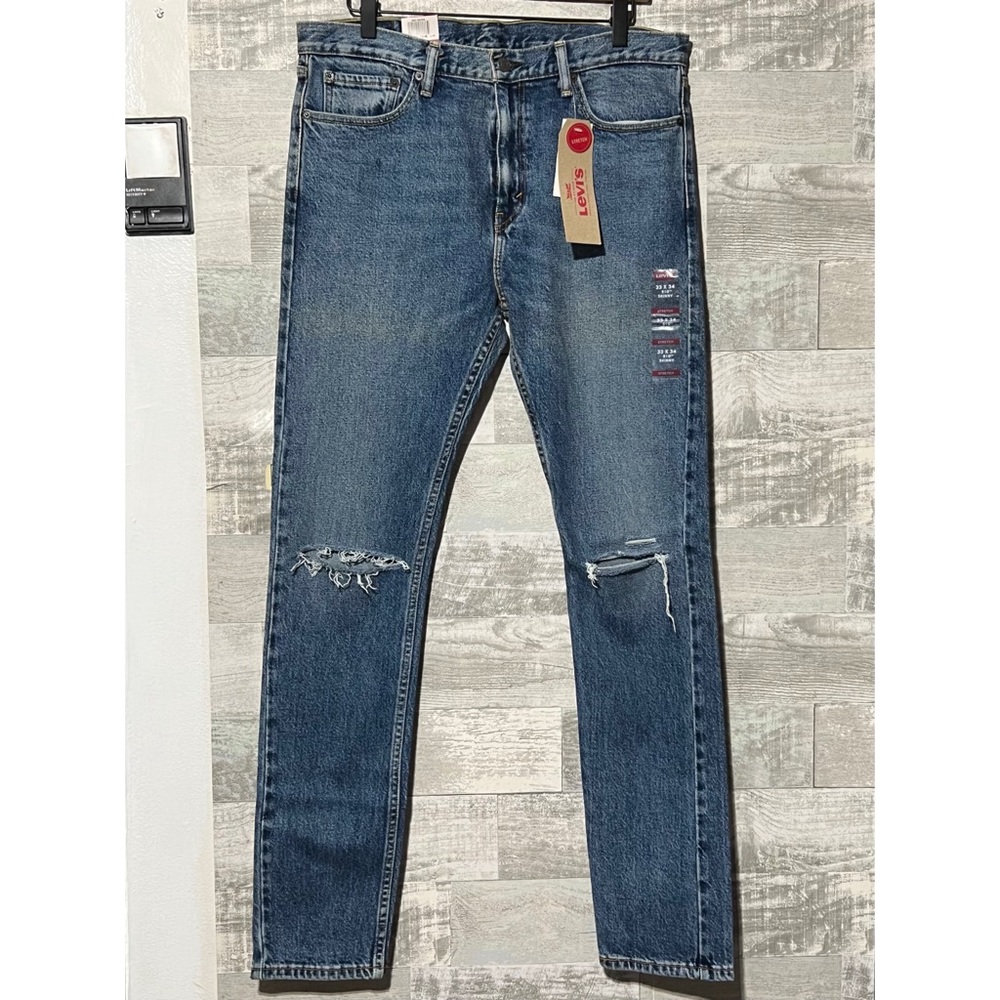 Levi’s 510 Skinny Stretch Distressed Jeans Pants 33 X 34 NWT